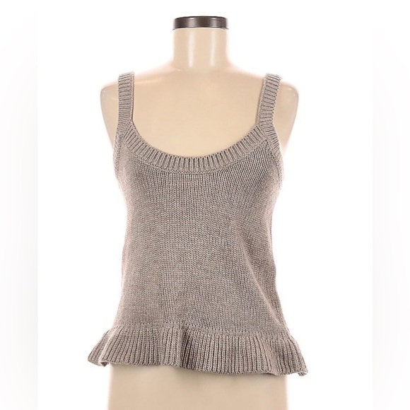 2 Piece Neutral Cream Beige Oatmeal Colored Swearer Tank & Shorts Set- Size M - Picture 2 of 7